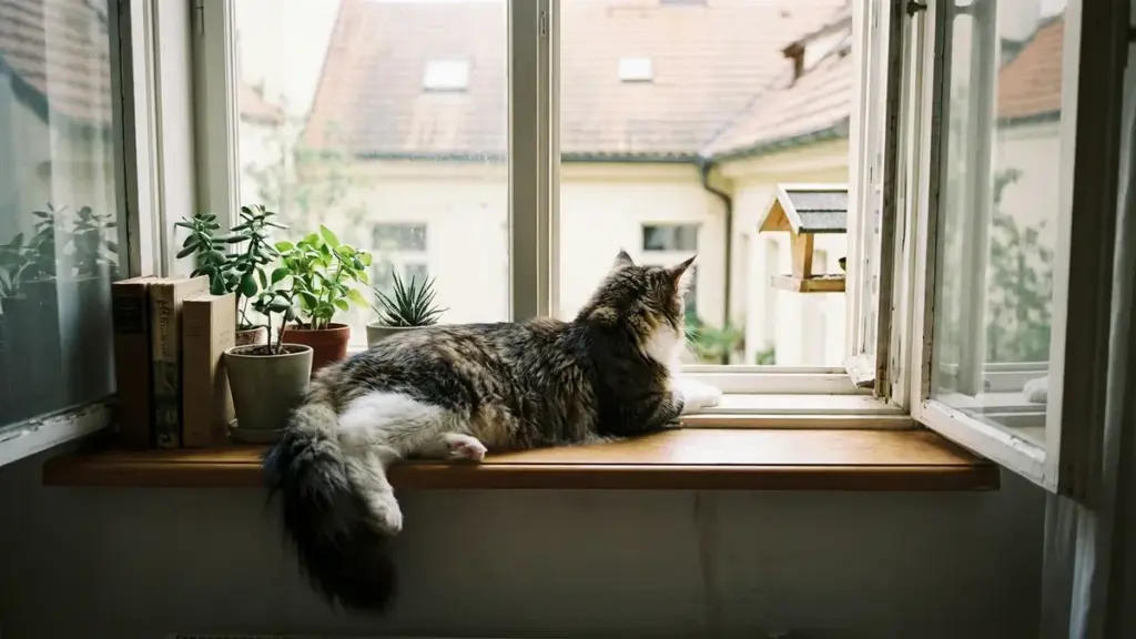 Proč kočka sedí u okna? 5 překvapivých důvodů, které vás ohromí