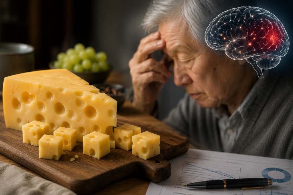 Žlutý sýr a demence? Překvapivé výsledky rozsáhlé studie z Japonska